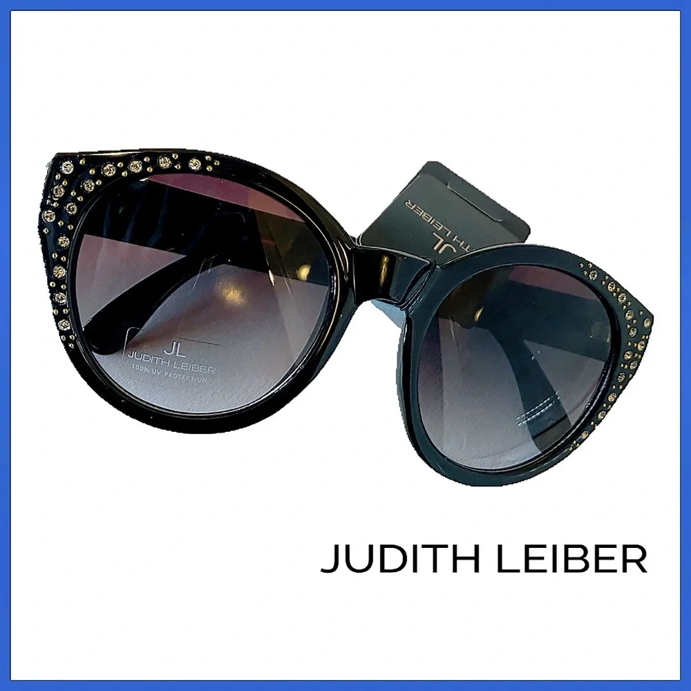 JL Judith Leiber Crystal Embellished Sunglasses